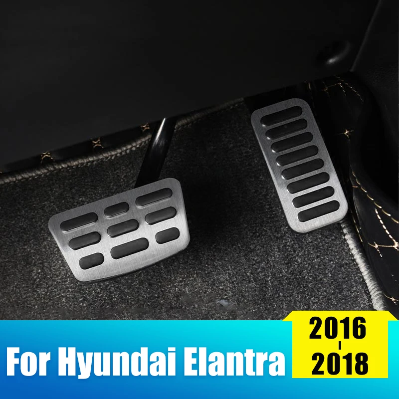 

Stainless Steel Car Fuel Brake Pedal Rest Foot Pedals Non Slip Pad Cover For Hyundai Elantra AD 2016 2017 2018 2019 Accessories