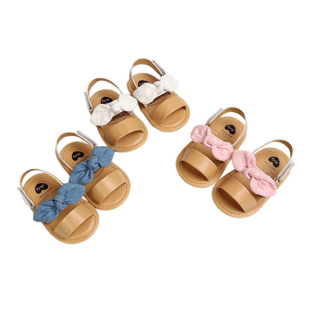 

Newborn Baby Kids Girl Summer Casual Cute Bowknot Shoes Anti-Slip Soft Sole Sandals