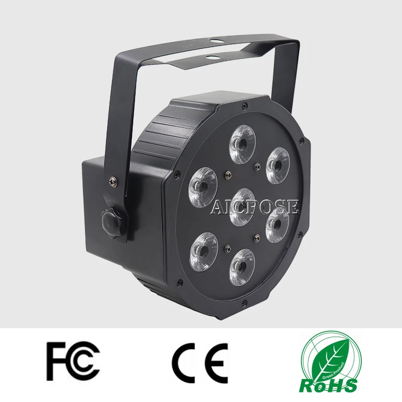 25 Угловые большие линзы 7x18 Вт led Par огни RGBWA UV 6in1 плоские par dmx512 дискотечные