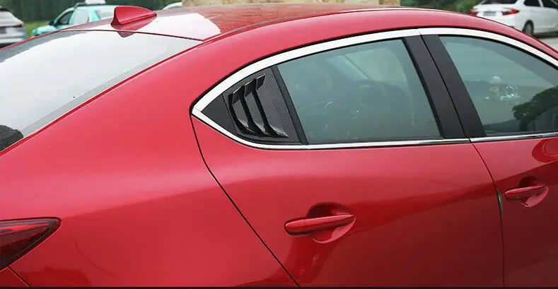 Для Mazda3 Axela 2016-2019 Седан ABS затемнения для задних дверей Окна Жалюзи рама оконный