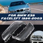 Пара крышек фар оболочка фары стеклянные линзы для BMW E39 Facelift 1996 - 2000 2001 2002 2003 63128375301