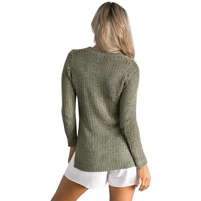 

Season new casual fashion women's sweater loose slim women's sweater irregular hollow female sweater hot women's sweater