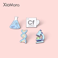 dna biological experimental enamel pins microbial cells science chemistry pharmacist brooch badge lapel jewelry gift for friends