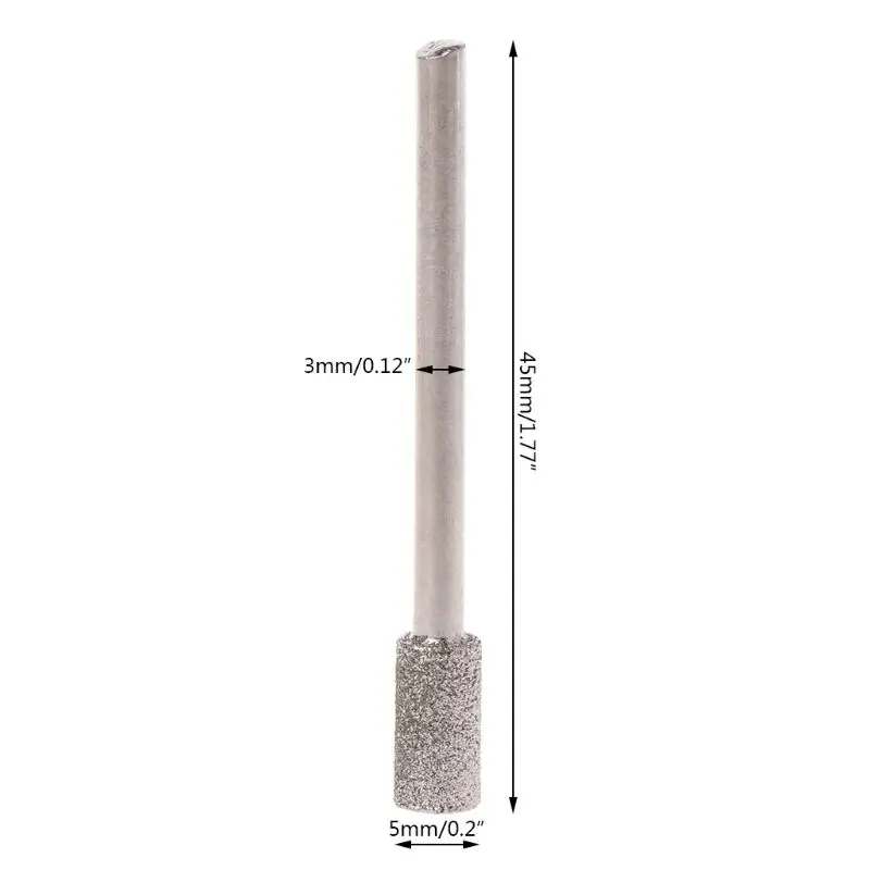 5 шт. с алмазным покрытием цилиндрический заусенец мм точилка для бензопилы