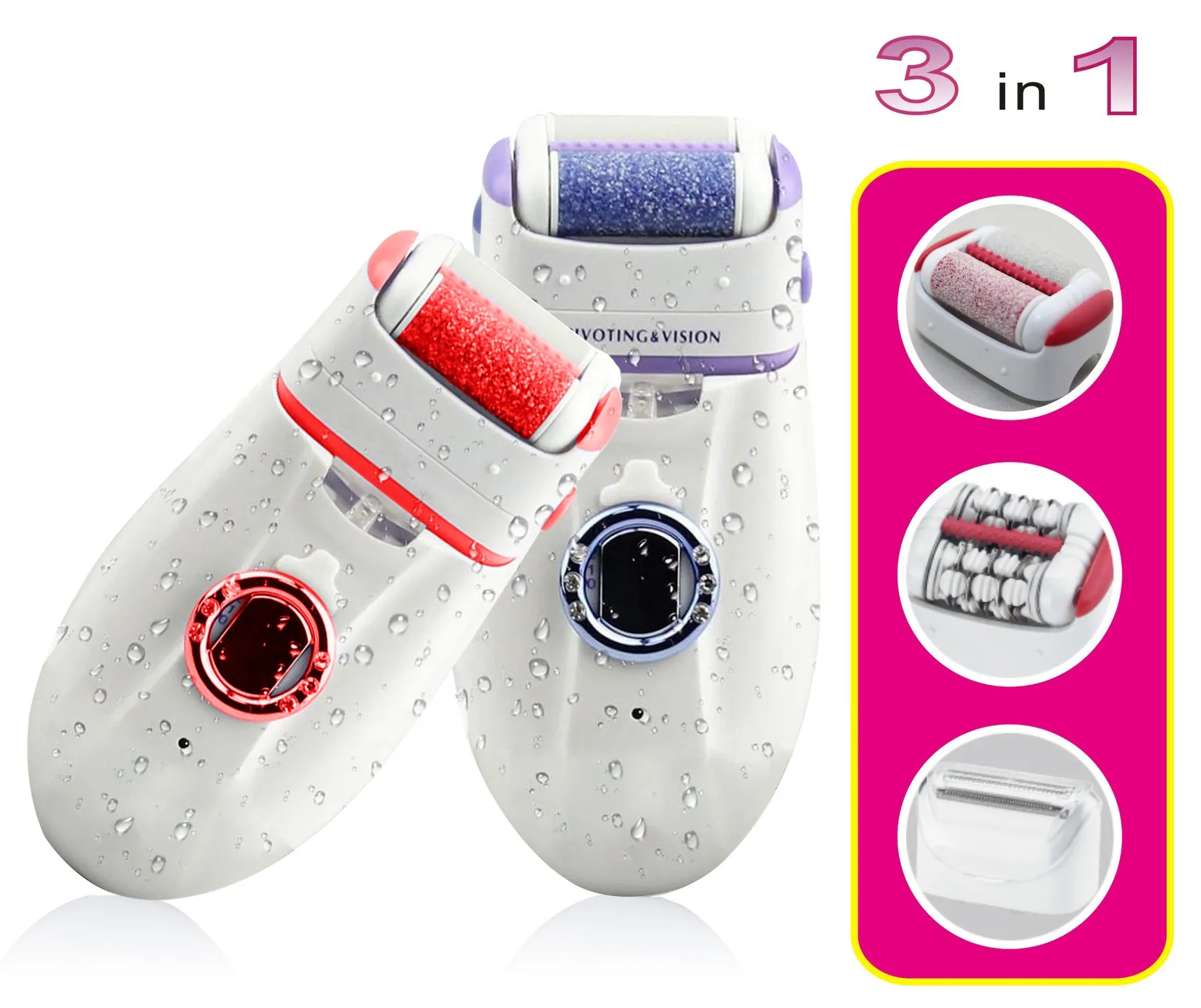 

3 in1 women epilator electric female face hair removal lady shaver bikini trimmer body depilatory leg rechargeable depilation