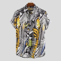 mens clothing 2020 mens new printed short sleeved shirt hawaiian beach shirt plus size camisas para hombre