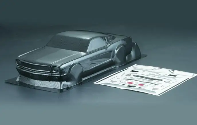 1/10 Масштаб RC Drift Onroad внутренний корпус 1966 Ford Mustang GT 200 мм для HPI KYOSHO TAMIYA HSP REDCAT FS YOMAKO CC01 hRAXXAS - Цвет: GT350 Carbon