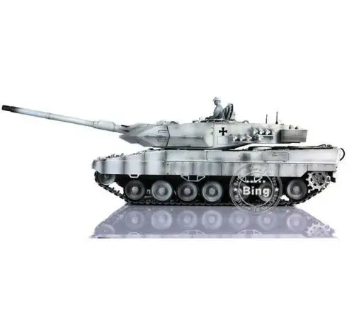 Leopard2A6 Радиоуправляемый Танк 3889 Ver2 полностью металлический шасси 1/16 заказной Камуфляж Зимний снег TH00944