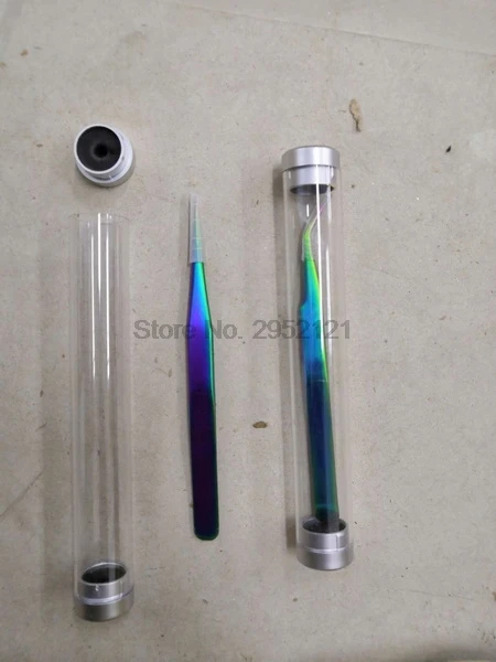 Dhl 100 шт. изогнутые прямые пинцеты радужные ресницы фотодекор инструмент для