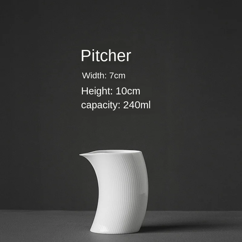 

Ceramic Whiteware Pitcher Jade Porcelain Creative Tea Hai Fen High White Tea Bowl Thin Tire Kung Fu Tea Set Tea Ceremony Chahai