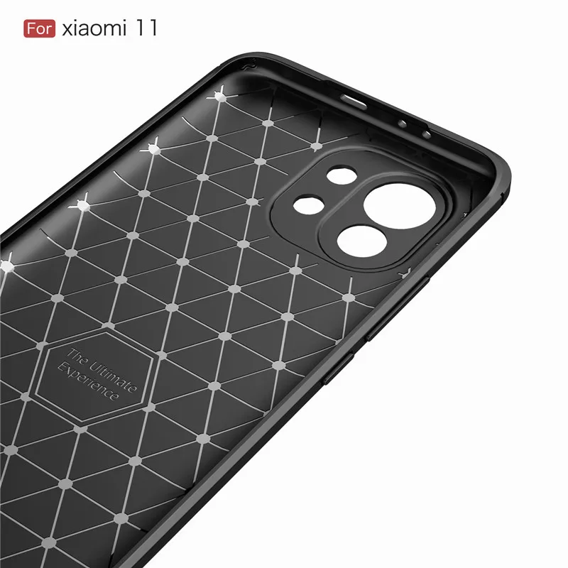 leather case for xiaomi Dành Cho Xiaomi Mi 11 Ốp Lưng Chống Sốc Sợi Carbon Dẻo Silicone Ốp Lưng Điện Thoại Xiaomi Mi11 Mi 11 Mềm Mại Ốp Lưng TPU xiaomi leather case case