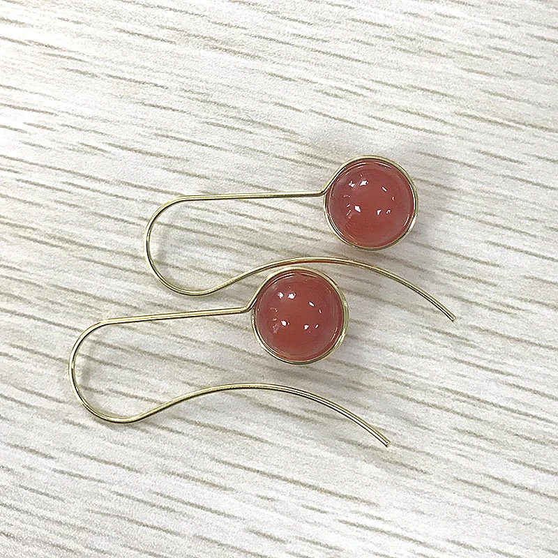 Простые Модные серьги высокого качества с кристаллами красного цвета женские