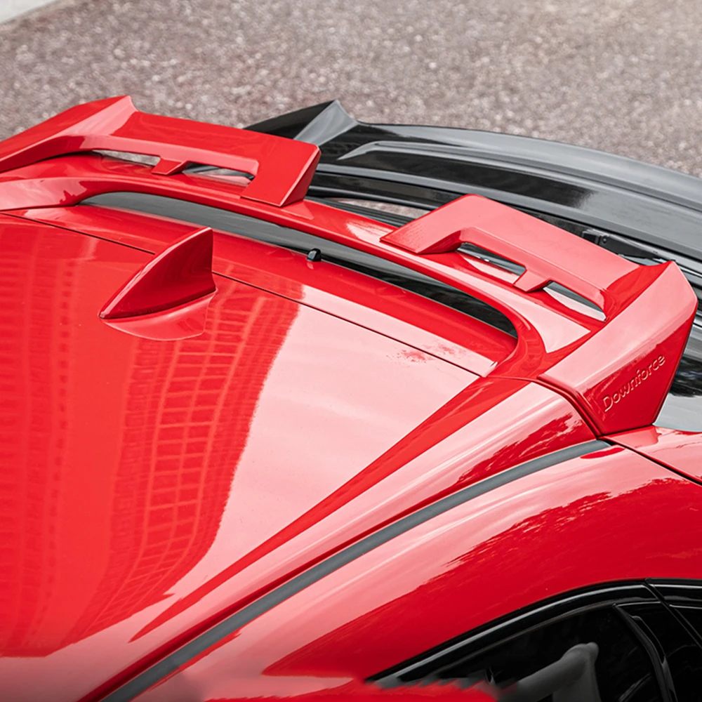 2pcs for honda civic hatchback top spoiler yofer rear wing abs trim body kit racing tuning part fk7 accessories 2020 2021 free global shipping