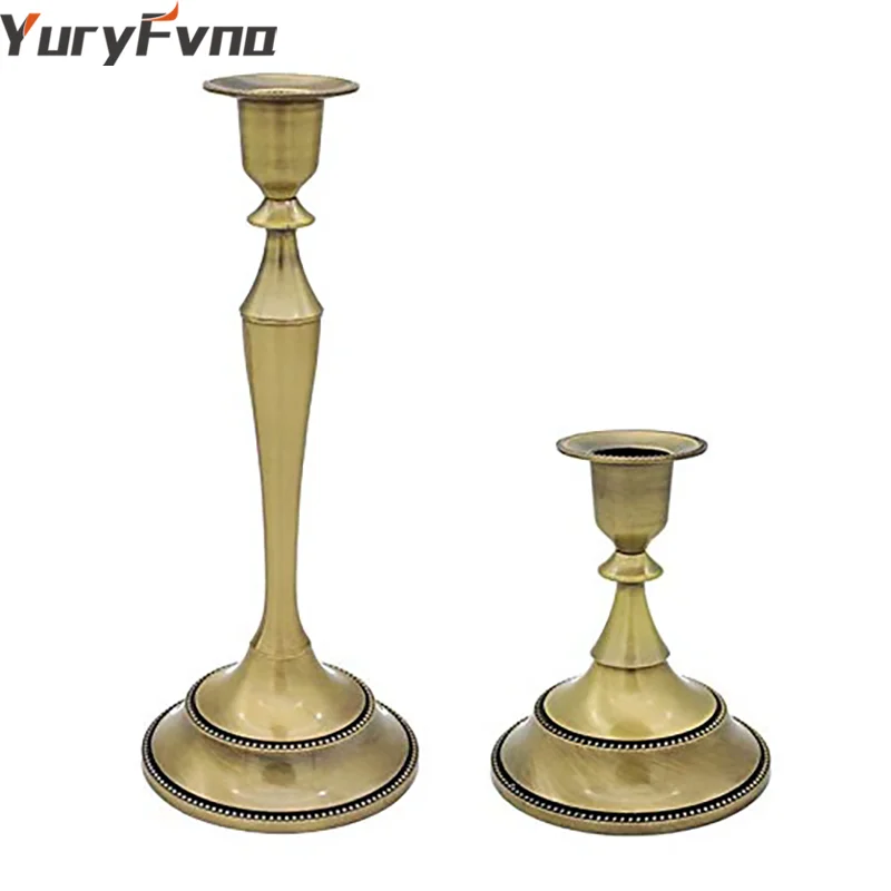YuryFvna античная бронза металлический конус подсвечник подставка свадьба &