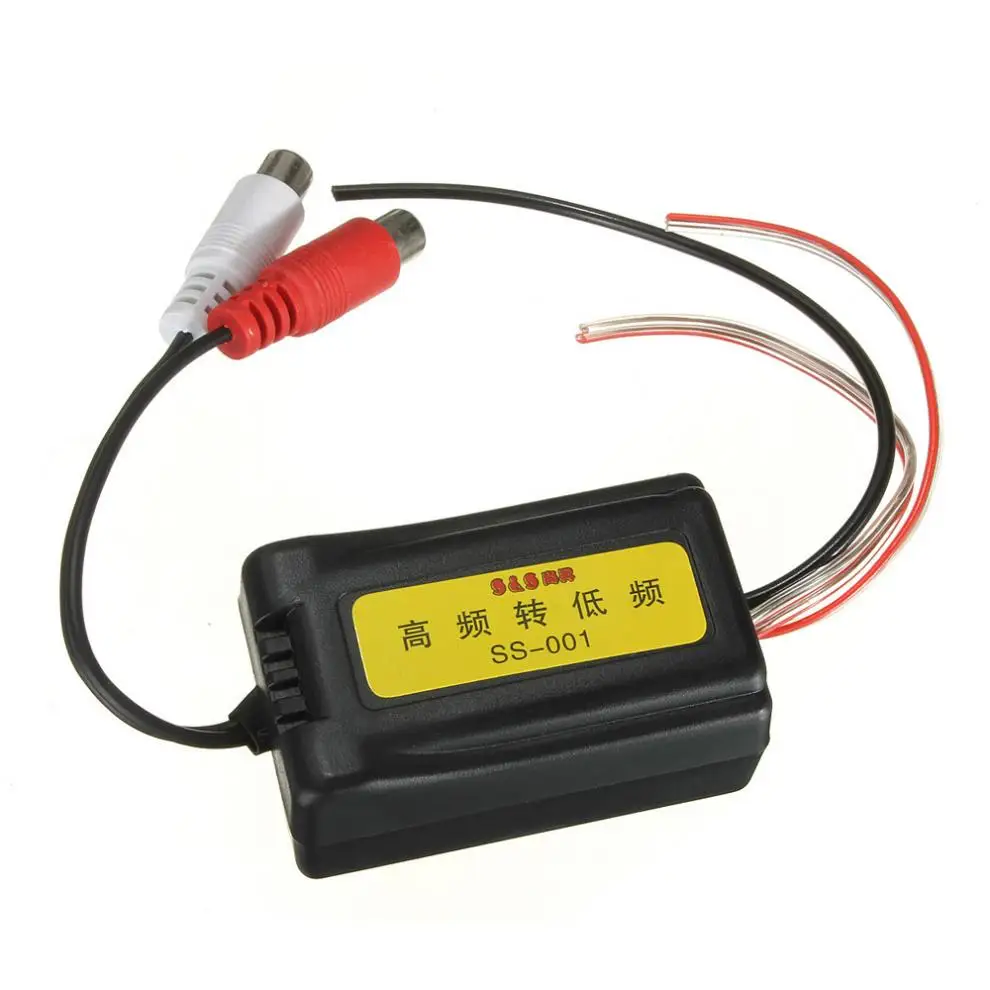 Высококачественный автомобильный преобразователь RCA для динамика адаптер 2