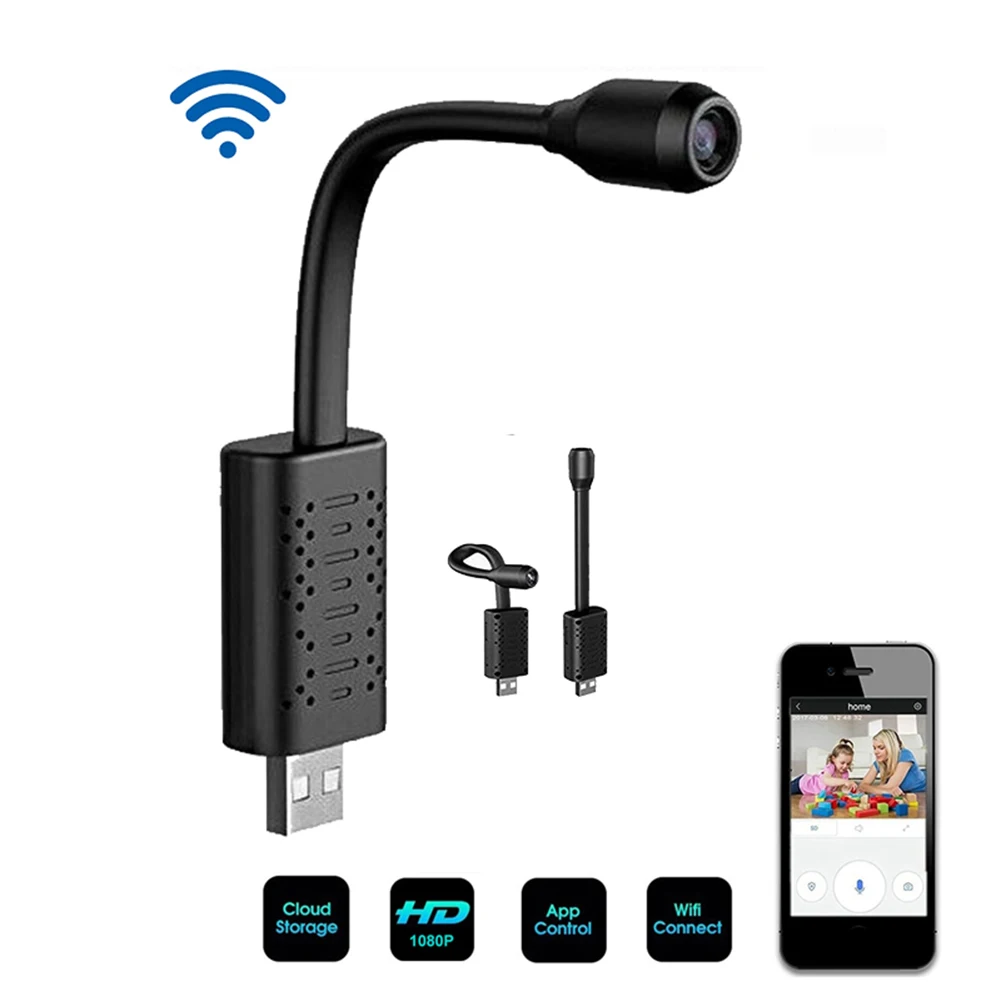 

Wireless IP Camera 1080P HD Home Security Surveillance Wifi Mini Camera 70 Degree Monitoring APP Remote Security Cam