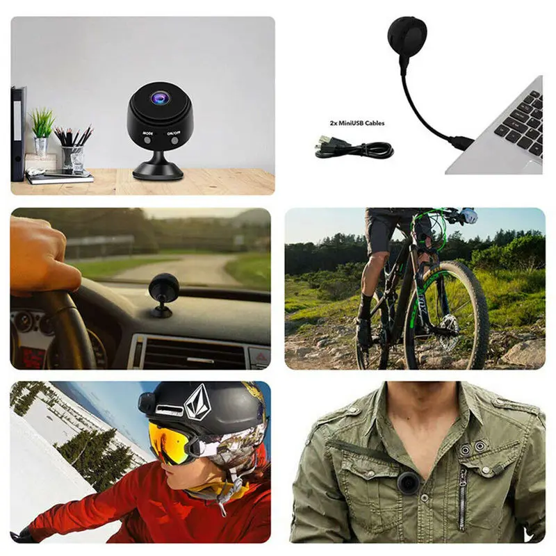 Мини видеокамера A9 Full HD 1080P с ночным видением Wi Fi IP дистанционным управлением