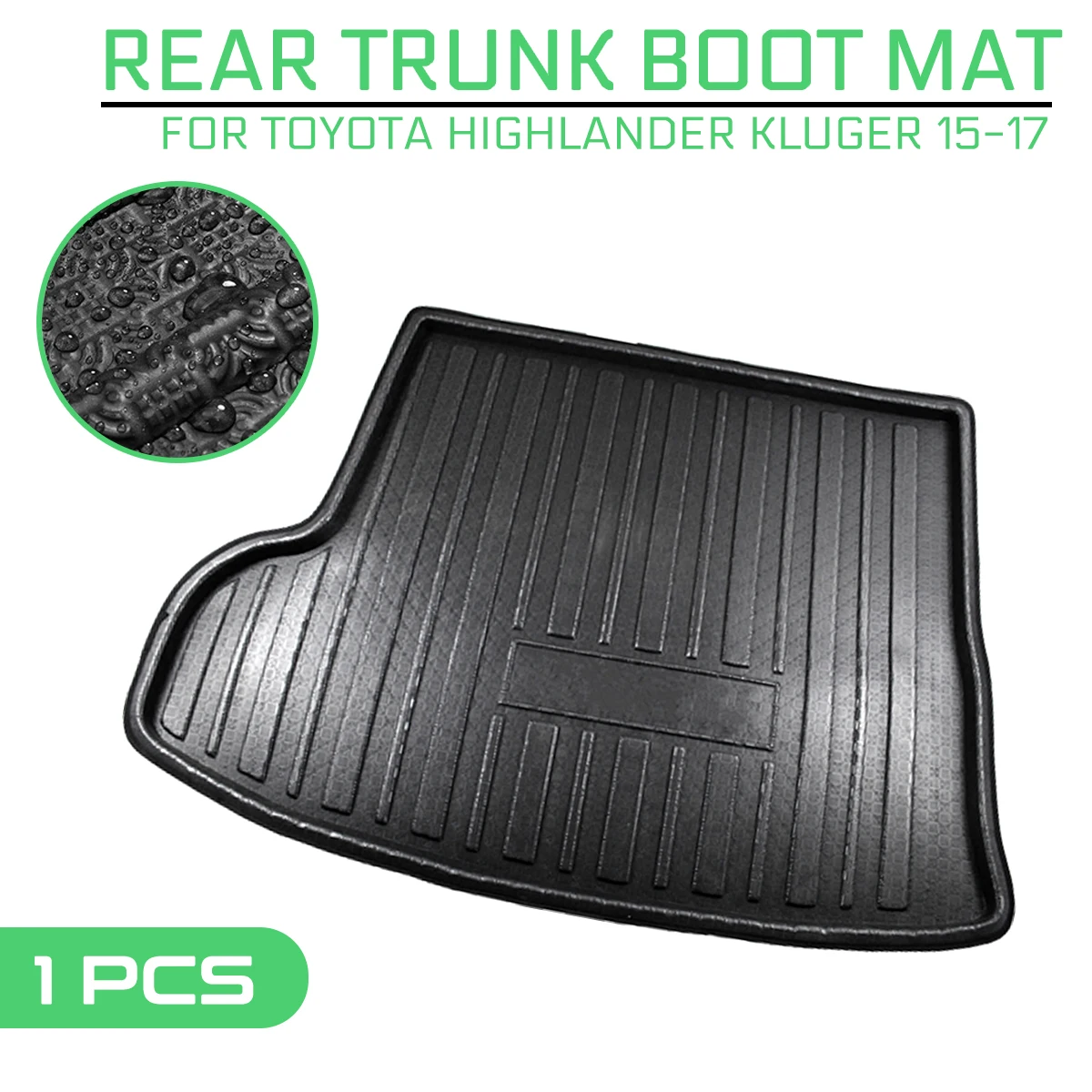 

Car Floor Mat Carpet For Toyota Highlander Kluger 2015 2016 2017 Rear Trunk Anti-mud Cover