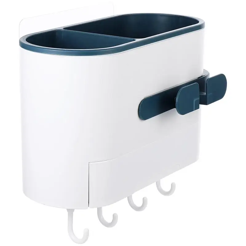 

1pc Hair Dryer Holder Bathroom Hooks Multi-Function Punch Free Storage Hooks Towel Hooks Bathroom Wall Rack