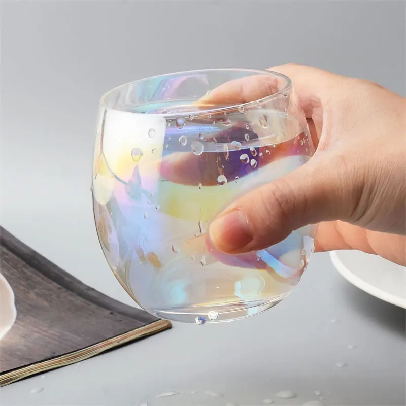 Цветная кофейная кружка 300 мл бокал для вина стеклянная неваляшка стакан питья