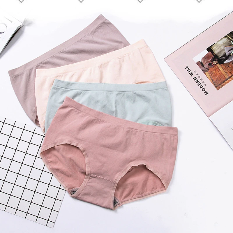 4pcs/Pack Women's Underwear Cotton Seamless Comfort Intimates Panty Lace Graphene Panties Underpants Briefs Soft Lingerie