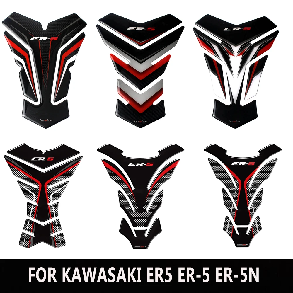 

for Kawasaki ER-5 ER-5N 3D Motorcycle Accessories Carbon Fiber Fuel Tank Pad Protection Sticker Fuel Tank Decal