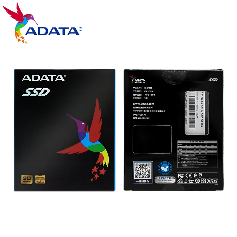 ADATA SP580 SSD 120 ГБ 240 480 960 2 5 дюйма SATA III накопитель для ПК настольного ноутбука