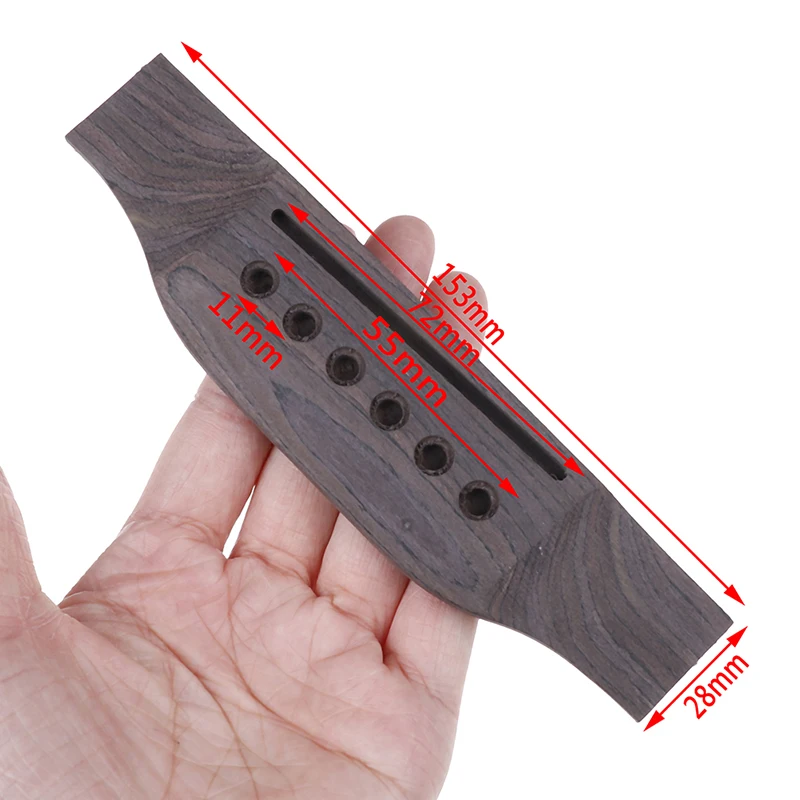 

1pc Guitar Parts Saddle Wooden Acoustic Guitar Bridge For 6 String Acoustic Guitar Replacement Parts