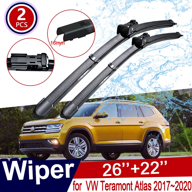 

Car Wiper Blades for Volkswagen VW Teramont Atlas 2017 2018 2019 2020 Front Windscreen Windshield Window Wipers Car Goods
