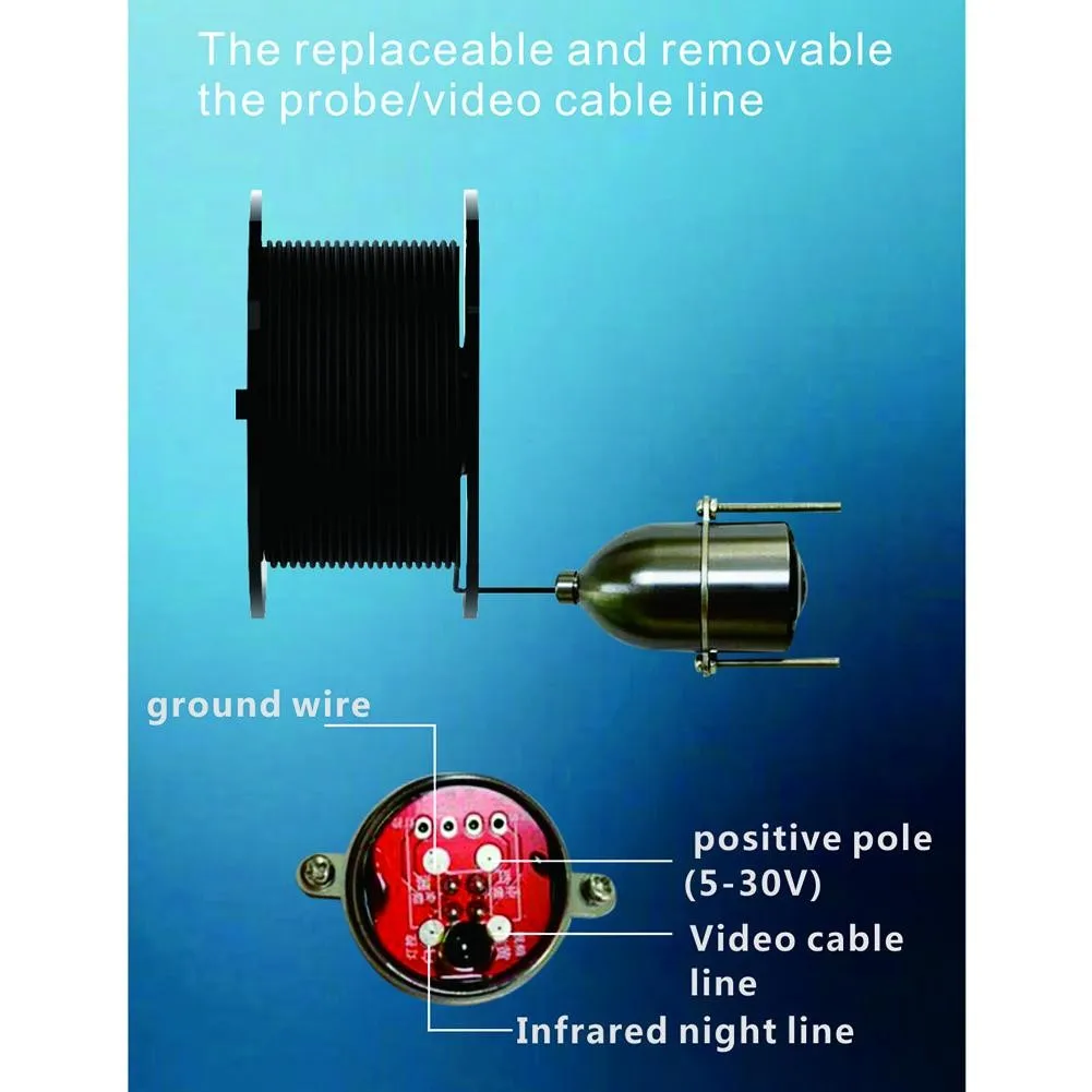 Скидка Подводный рыболокатор высокой четкости, набор с камерой для рыбалки на 180 °, водонепроницаемость IP68, дисплей 4,3 дюйма, камера для рыбалки, сис...