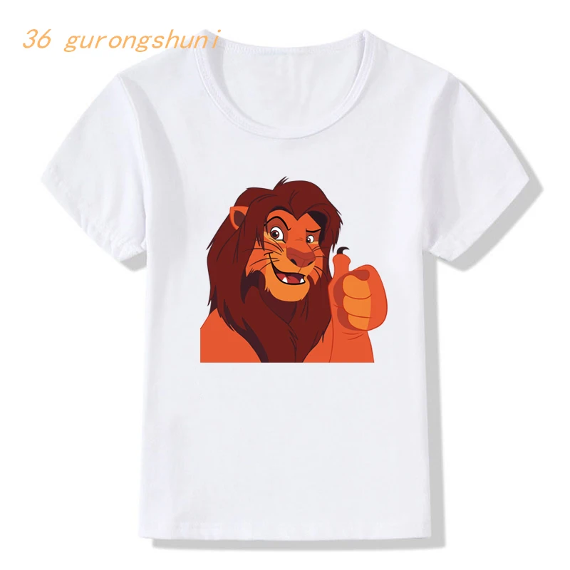 

children tshirt girl clothing funny cartoon t shirt lion king girls tops kids clothes boys t shirts kid anime t-shirts 8 to 12