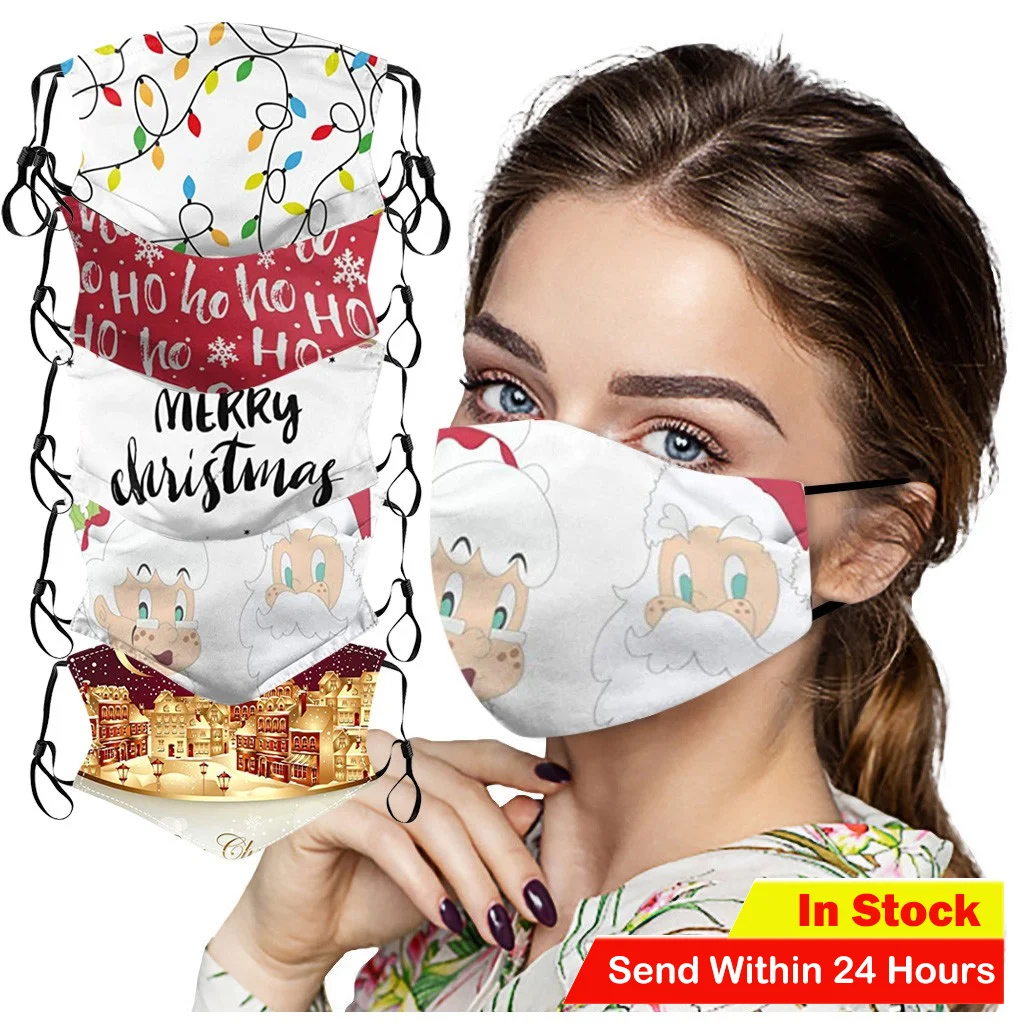 Рождественская хлопковая Ветрозащитная маска для лица моющаяся защита улицы Youre