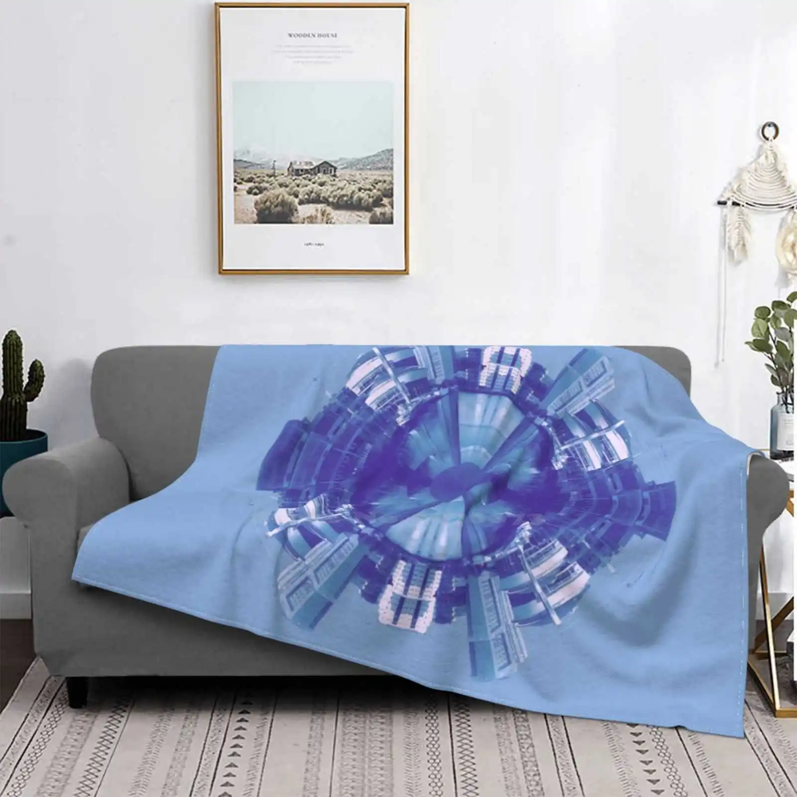 Новое поступление модное фланелевое одеяло для отдыха поездки в город Нью-Йорк |