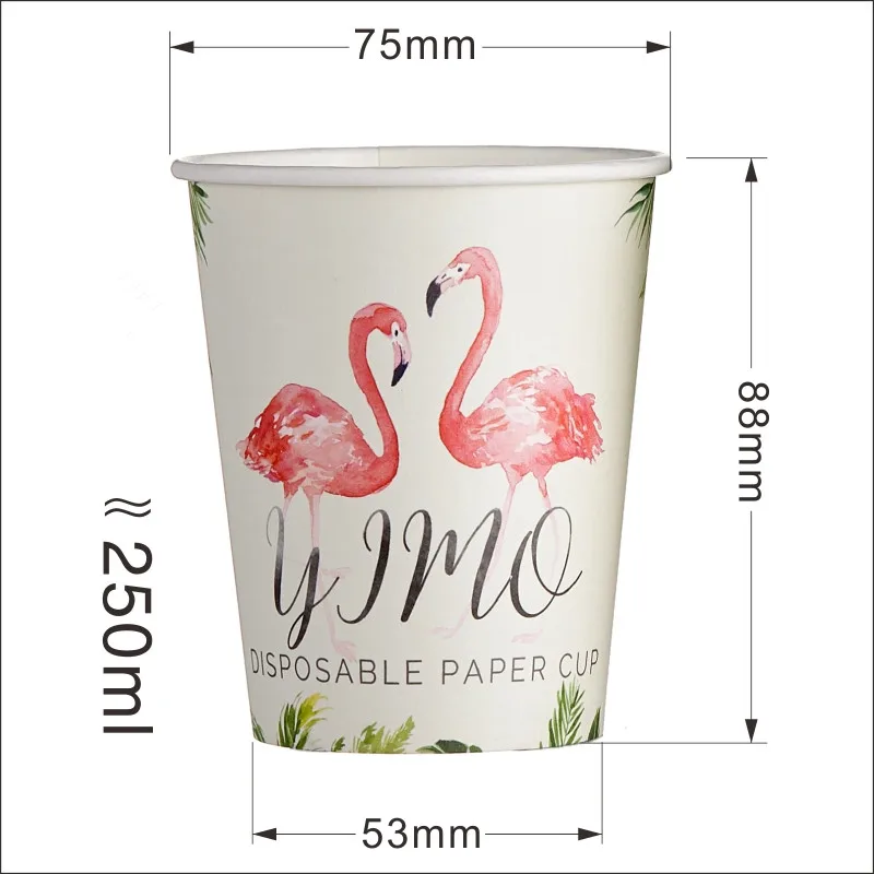 100 шт. Высокое качество Вечерние одноразовые бумажные стаканчики с принтом в виде