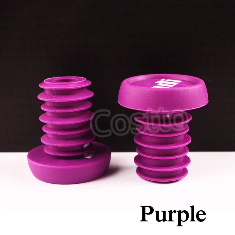Purple 1 pair ODI ручка велосипедного руля концевые заглушки 1 Пара Противоскользящие Твердые колпачки руля MTB велосипед легкие бар концевые Заглушки для горный велосипед BMX и DH FR баланс автомобиля - Цвет: Purple 1 pair