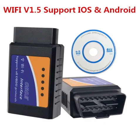 Новейший Bluetooth ELM327 V1.5 OBD2 сканер ELM 327 WIFI V1.5 OBD2 автомобильный диагностический инструмент для Android /IOS/Windows OBDII считыватель кода