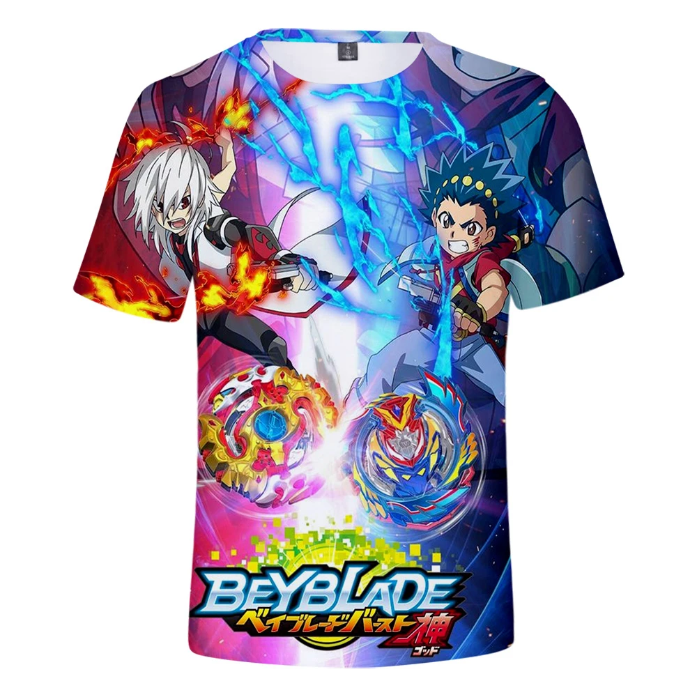 Футболка с 3D принтом Beyblade Burst Evolution для мужчин и женщин Повседневная рубашка