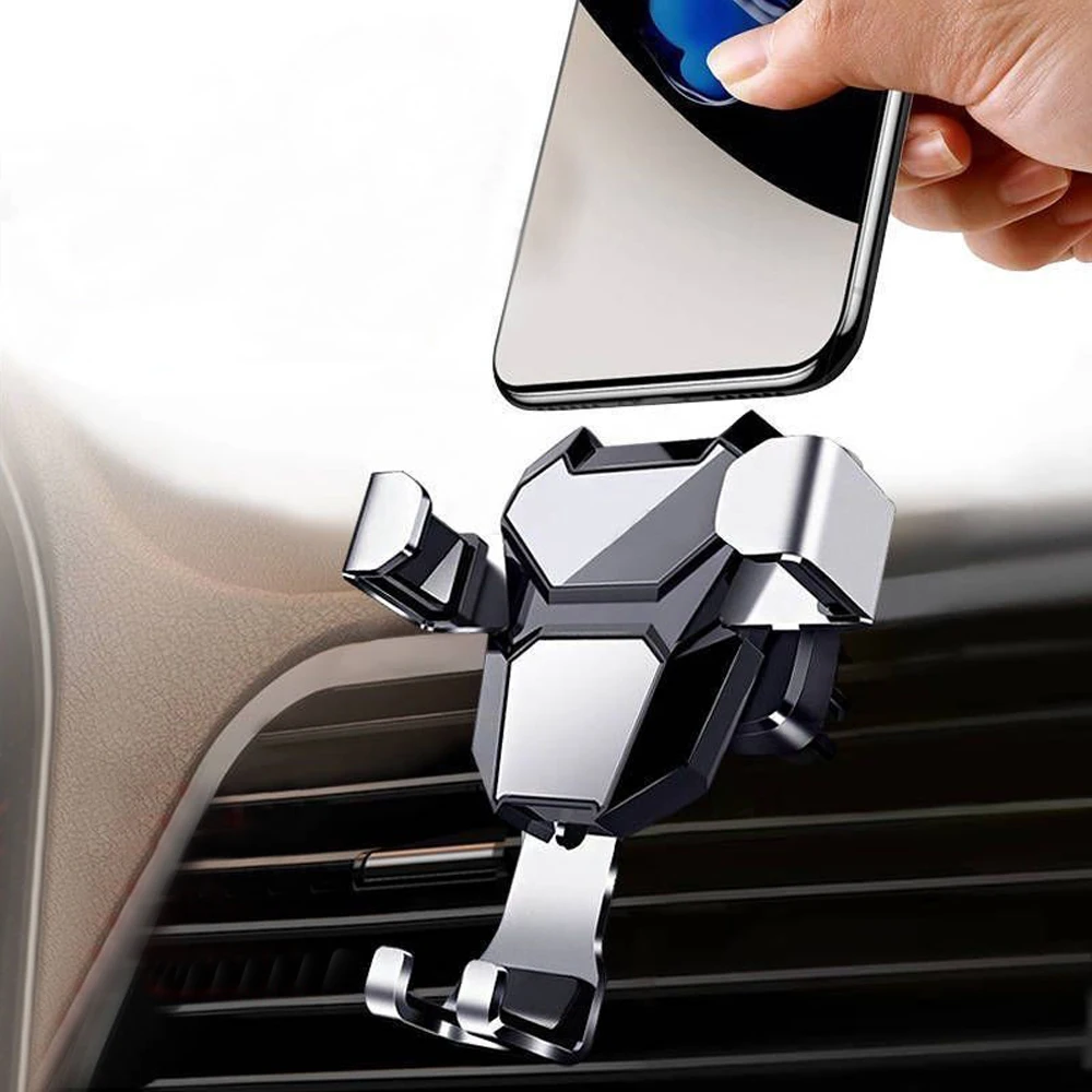 

Universal Gravity Car Air Vent & Dashboard Mobile Phone Mount Holder For Mobile Phone GPS Silver Aluminium Alloy Car Accessories