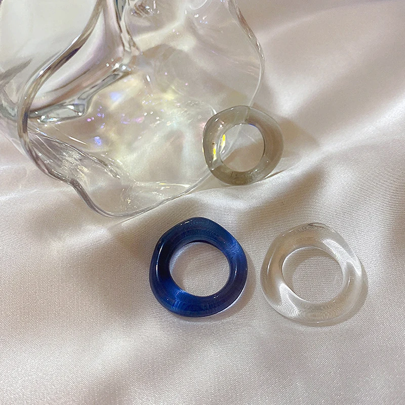 Ins эстетические красочные прозрачной акриловой смолы корейский геометрической