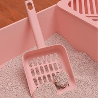 pet cat litter shovel set plastic cat litter shovel pet care litter garbage shovel shovel hollow cleaning tool set pink