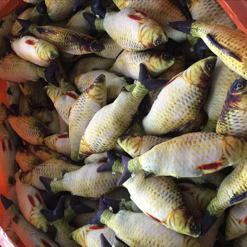 Мягкая Плюшевая креативная 3D игрушка для домашних животных в форме карпа рыбы