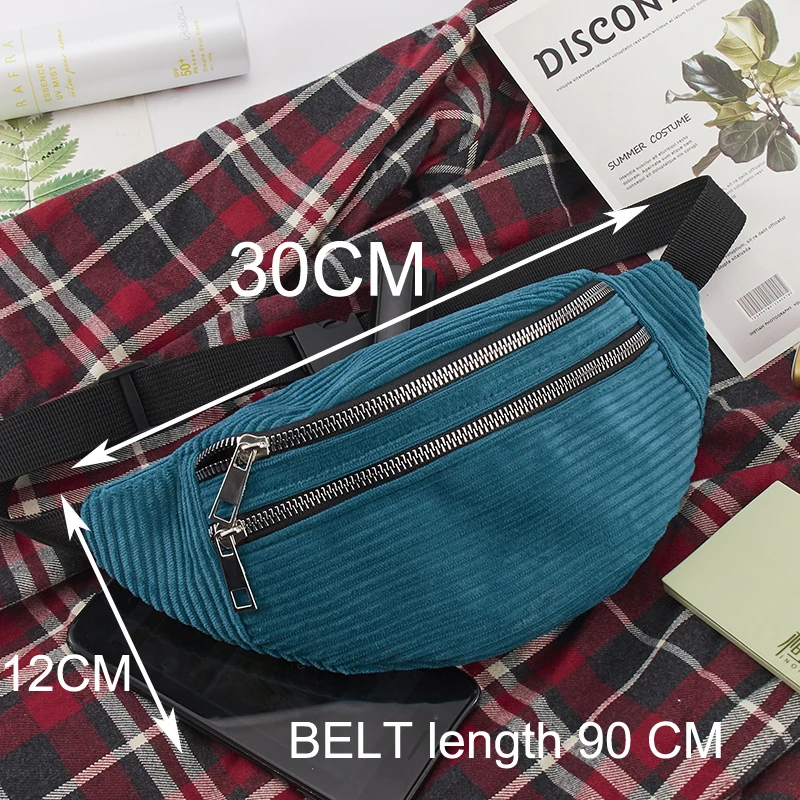 

Waist Belt Bag For Women Ladies Designer Shoulder Bag Pack New Fashion Money Bags Bum Belt Bags Women Corduroy Waist Pack