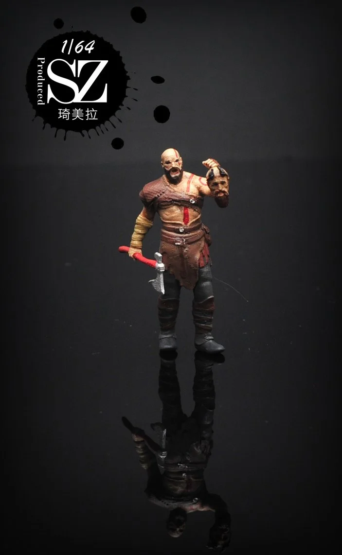

1/64 scale resin die-cast doll model movie character God of War series figure set scene decoration high-end collection
