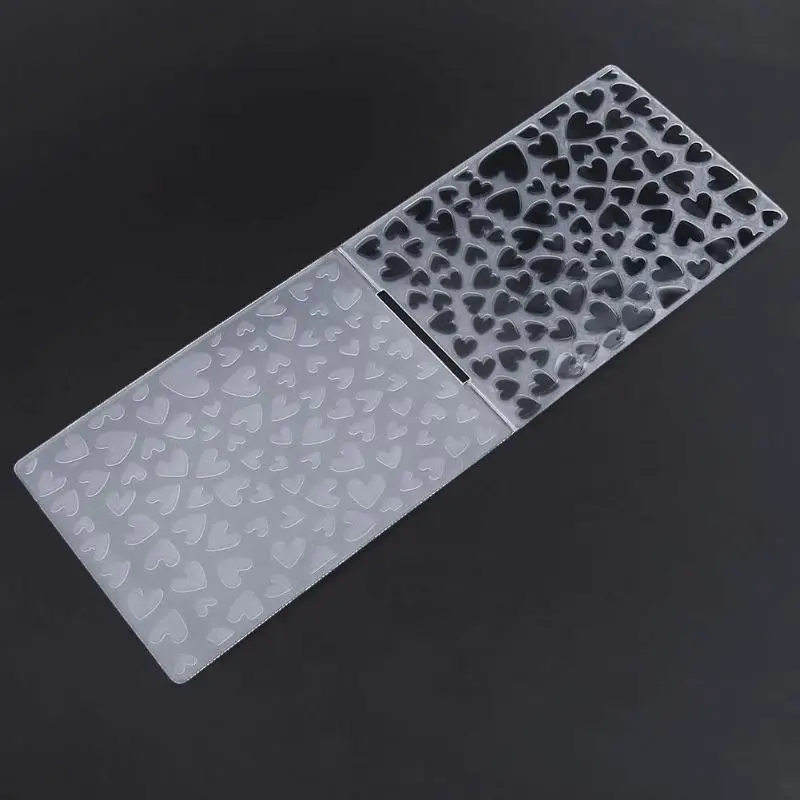 С узором из сердечек костюм DIY Пластик тиснение для скрапбукинга шаблон торт