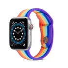 Новый Радужный силиконовый ремешок для часов 38404244 мм для Iwatch, силиконовый ремешок для Apple Watch