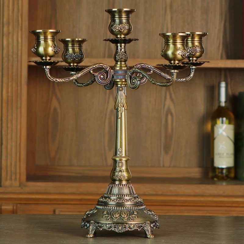 Большой Высокий Подсвечник в стиле ретро металлический подсвечник