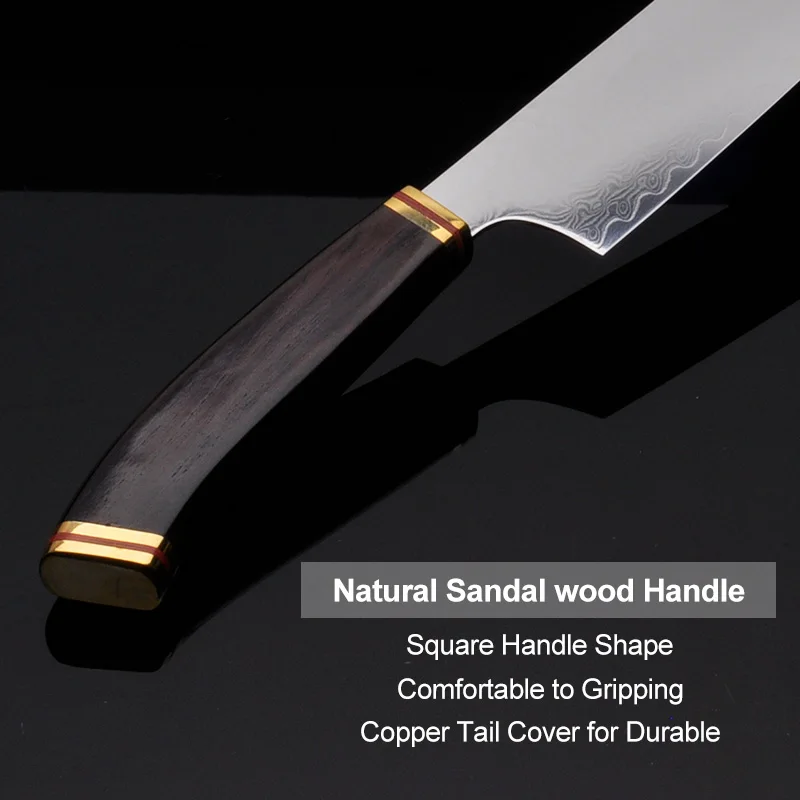 Набор кухонных ножей из дамасской стали VG10 японские резцы сантоку накири шеф