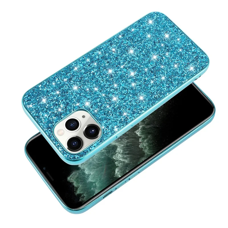for apple iphone 12 pro max case luxury hard pc shining glitter slim protective back cover case for iphone 12 12pro 12max free global shipping