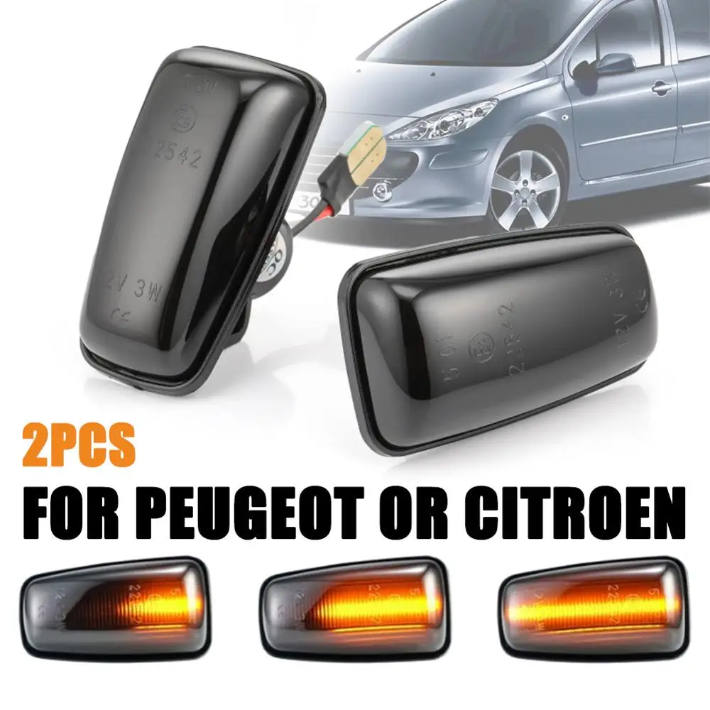 

2 Pcs LED Side Marker Light Signal Blinker for Citroen Berlingo Jumpy Saxo Xantia Xm ZX Peugeot 106
