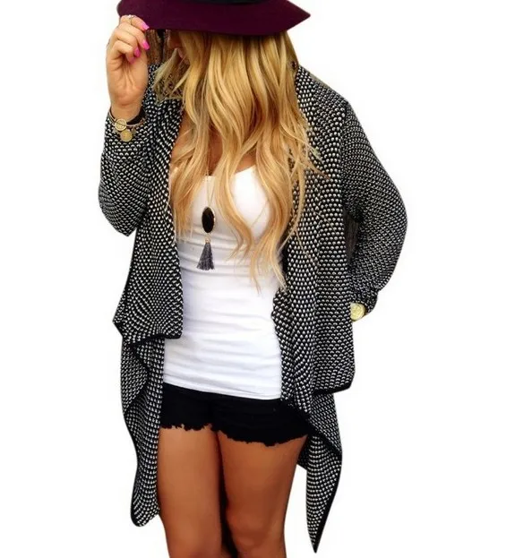 2021 Winter New Women Long Sleeve Thick Sweaters Cardigans Casual Solid Irregular Knitted Sweater Outwear Coat |
